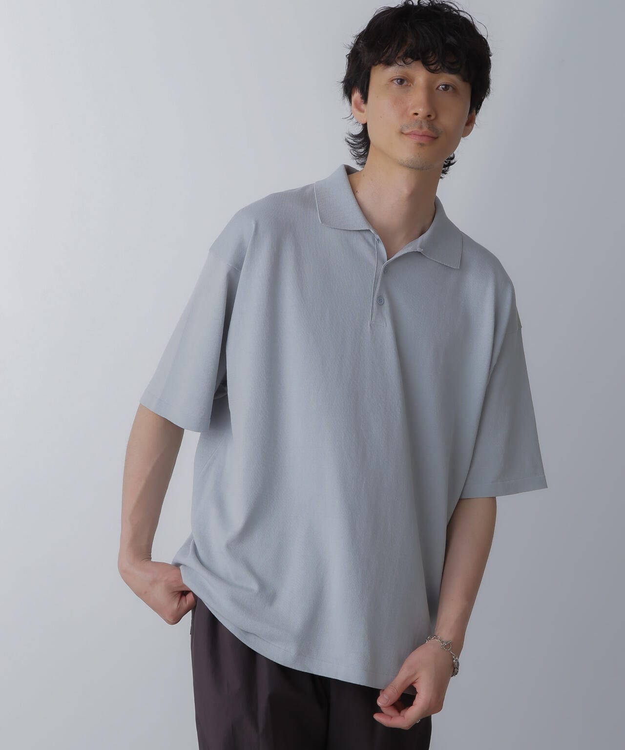 ATON/FRESCA KNIT CREW POLO KNIT 6704124007