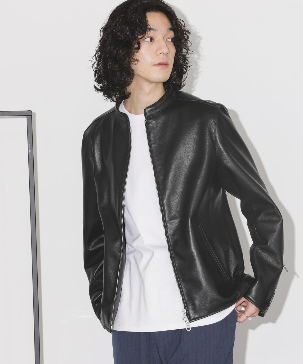 Amazon | [ナノ・ユニバース] ラムレザーシングルライダース