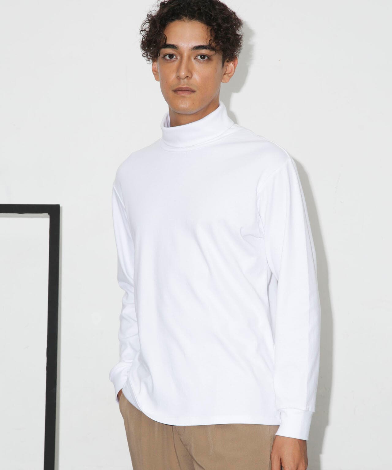 Anti Soaked(R) 汗染み防止 スムースタートルネックTシャツ 長袖 6684223206