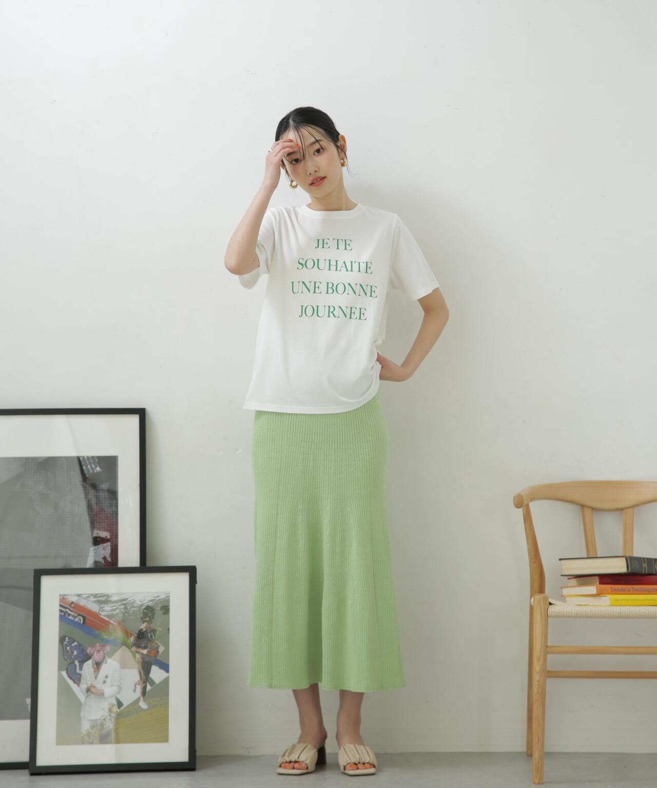 ニットスカート コレクション tシャツ