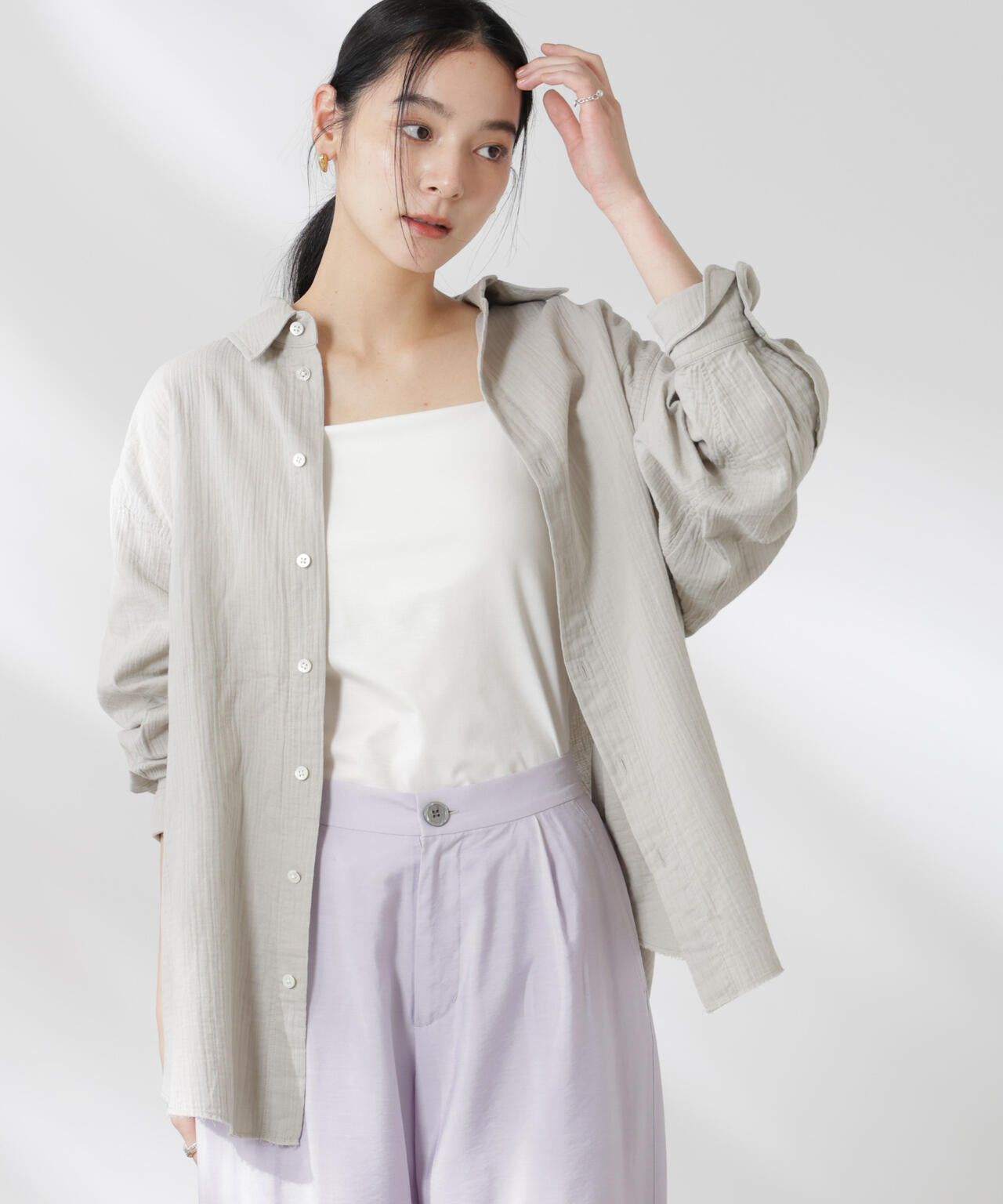 GREYCHORD/SANDY BIG オーバーサイズロングスリーブシャツ 6715120032