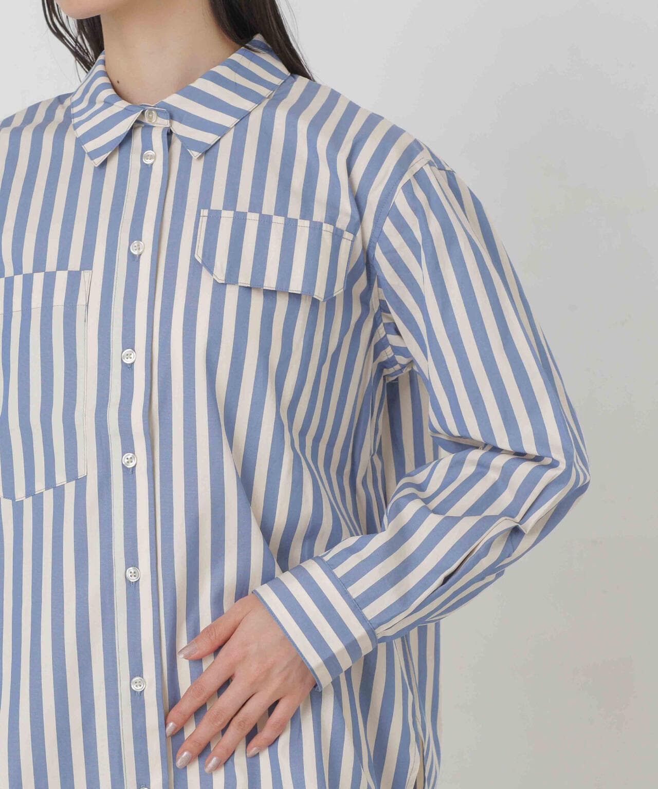 Baum und Pferdgarten / MOLLI Cotton Stripe デザイン シャツ