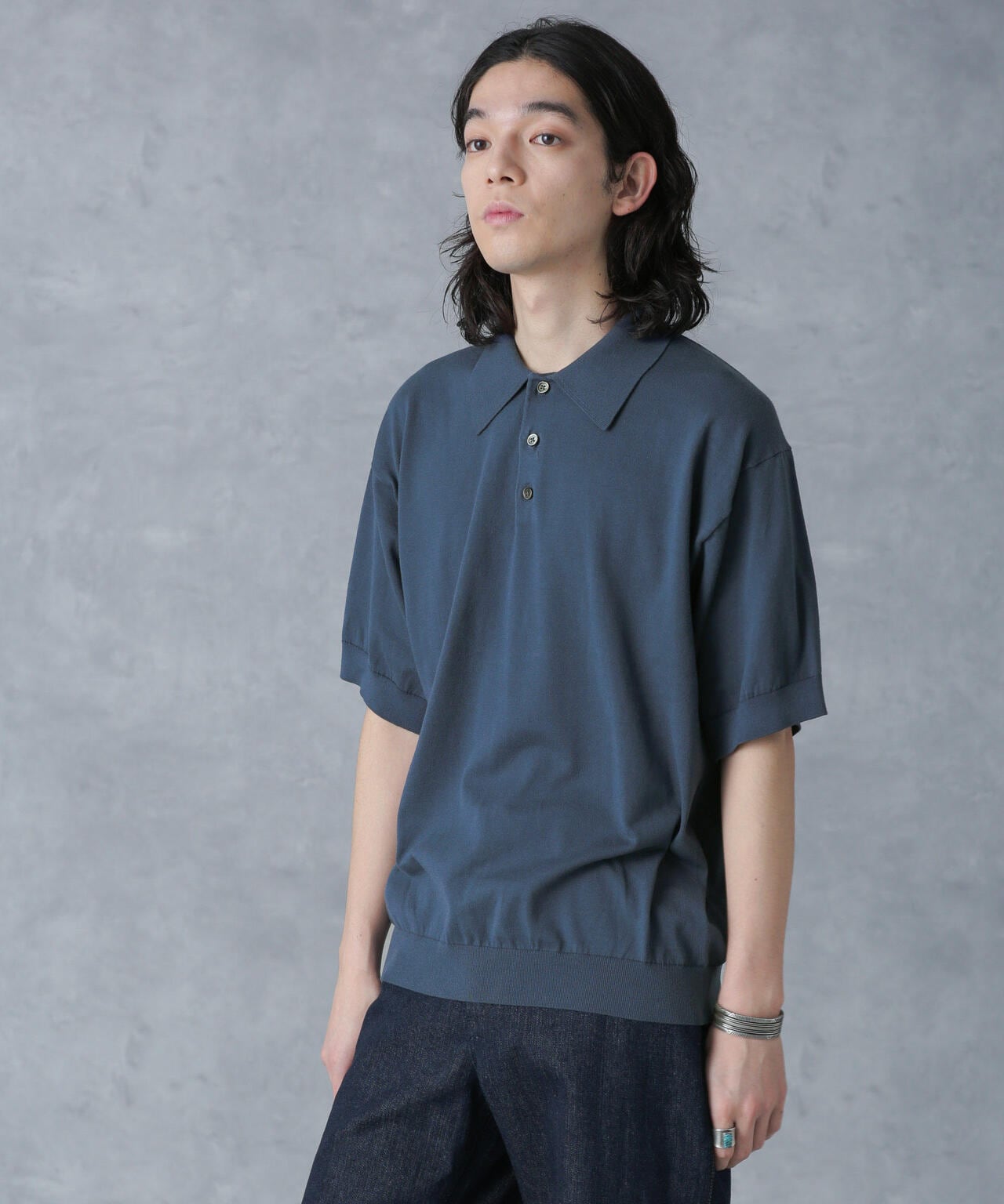 crepuscule/別注 S/S KNIT POLO 6704124027