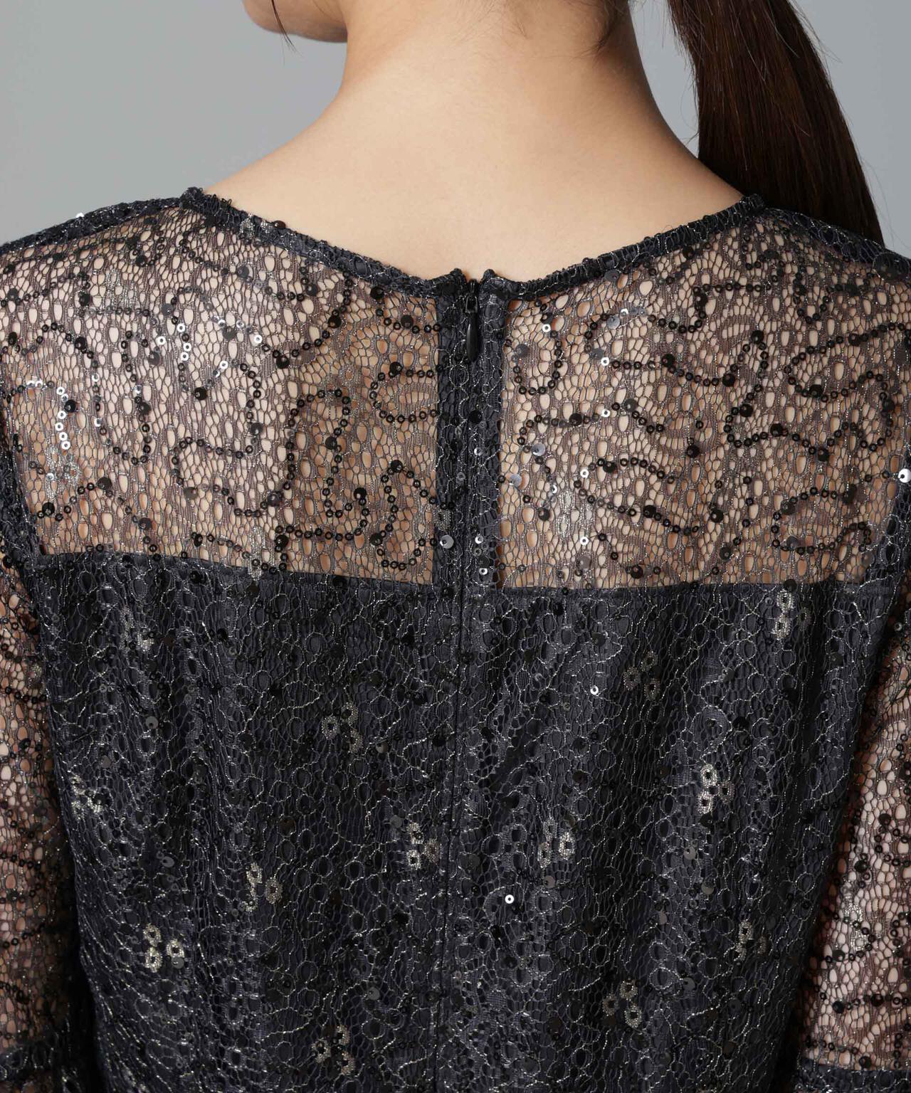 troisiemechaco/SPANGLE LACE ワンピース 6714219027
