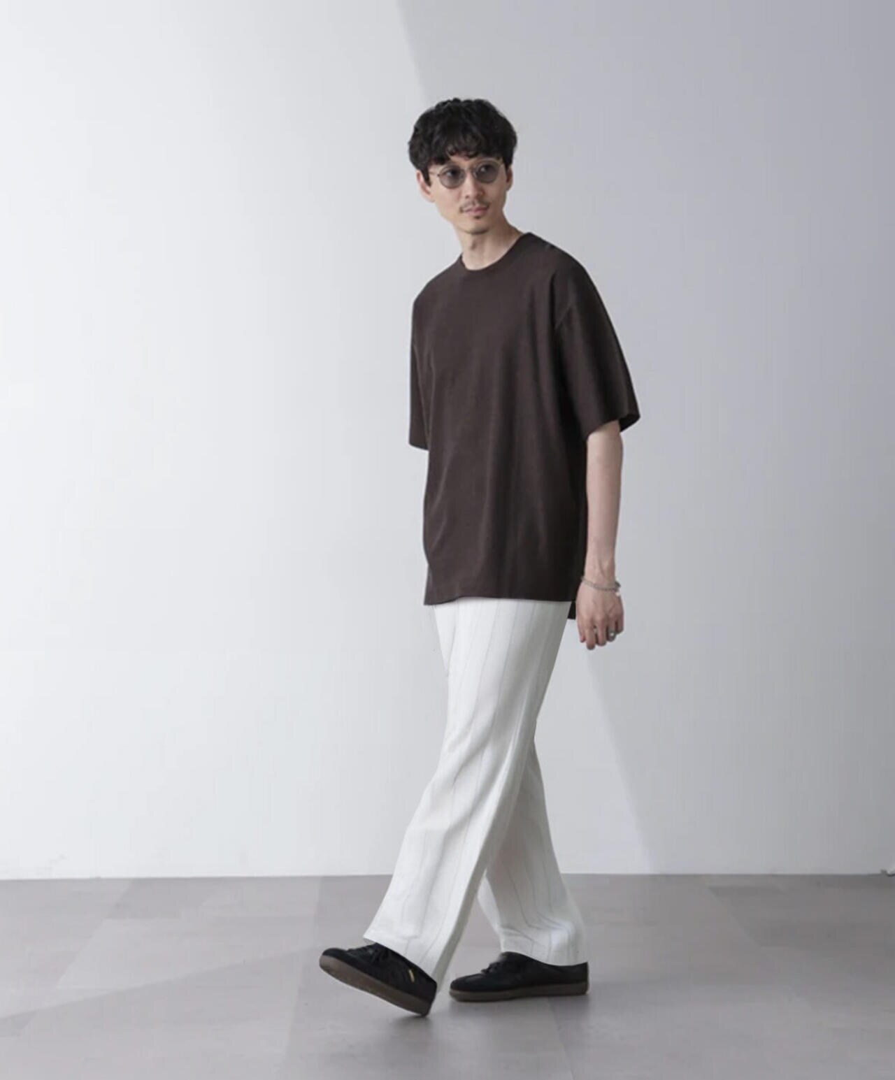 カットジョーゼットクルーネックTシャツ 6684224211