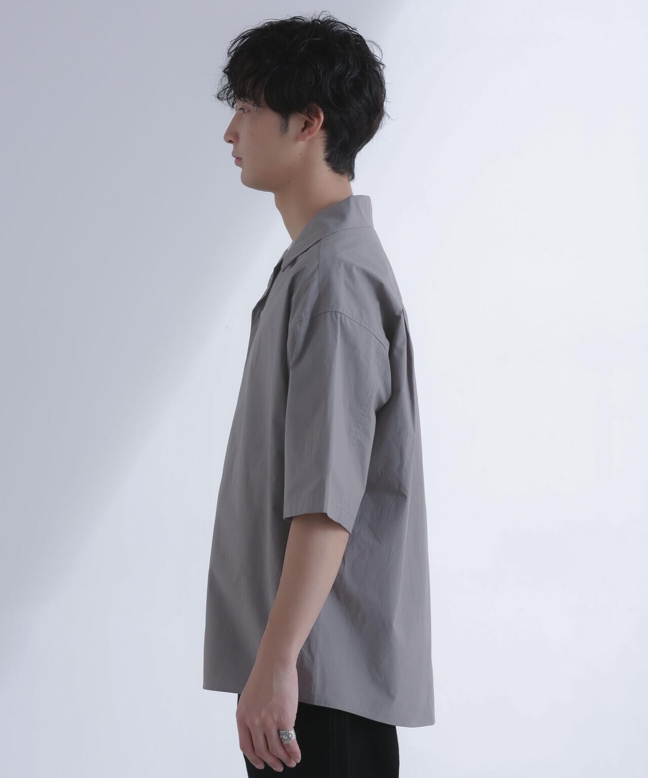 「大人のワイドシャツ」オープンカラー 半袖 6684121215