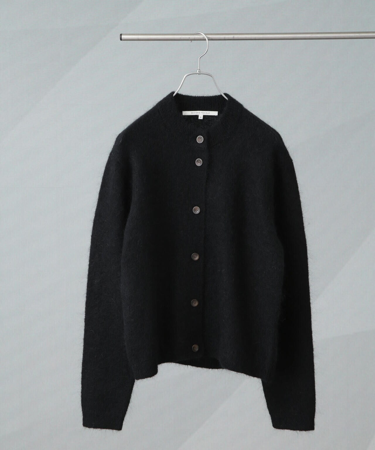 SECOND FEMALE/Brook Knit Plain Cardigan 6714222059