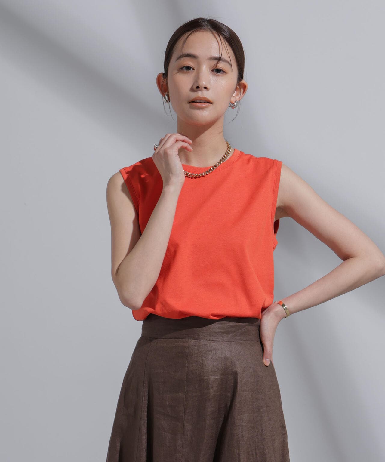 Anti Soaked(R)  汗染み防止 カラフルノースリTシャツ 6694124314