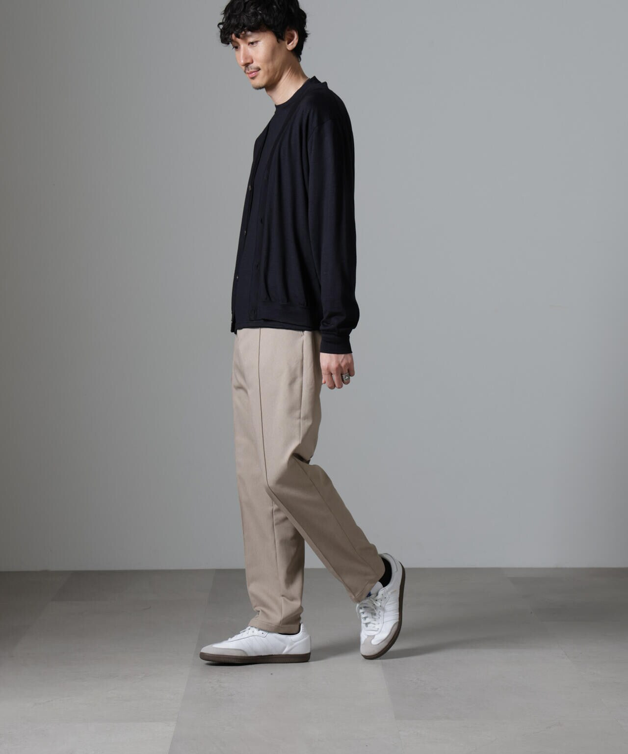 「N TROUSERS BASIC」CATINA(R)メランジ二重織ツイルストレッチパンツ(セットアップ可) 6684229204