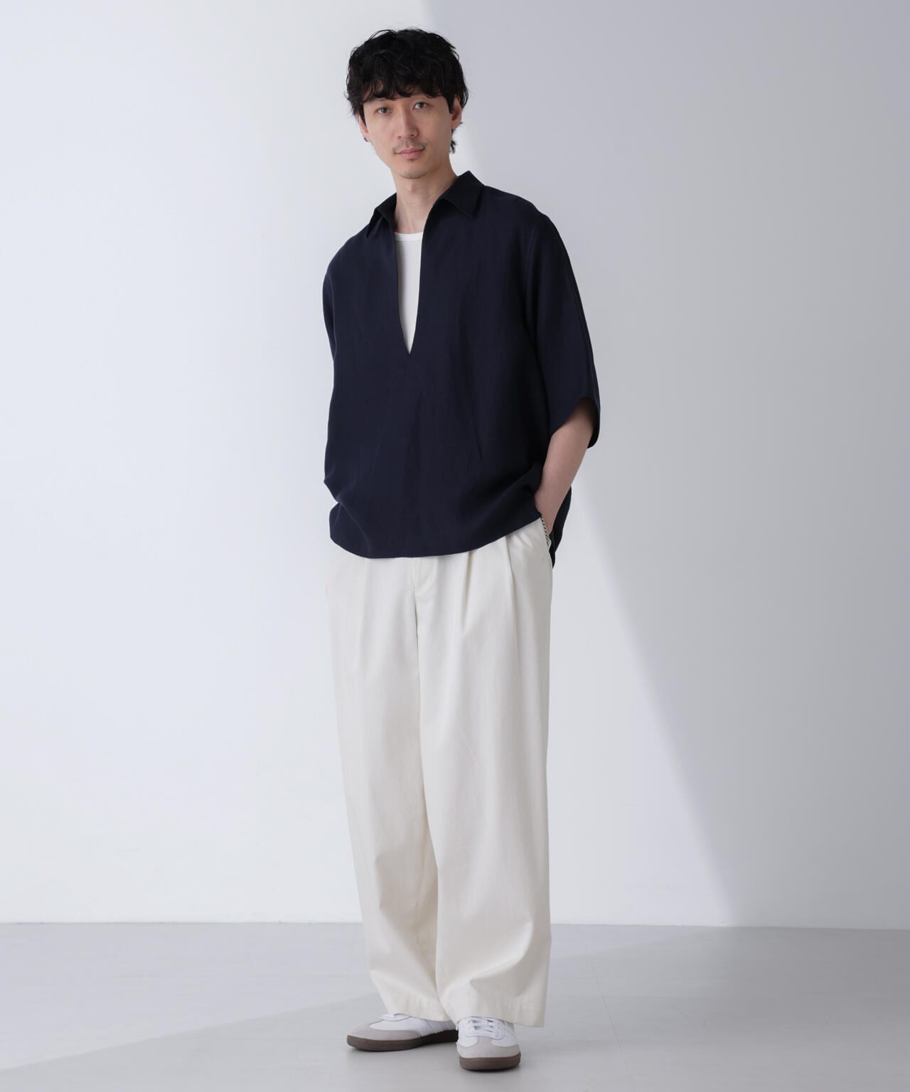 ダブルカバーツイルスキッパーシャツ 6684121219
