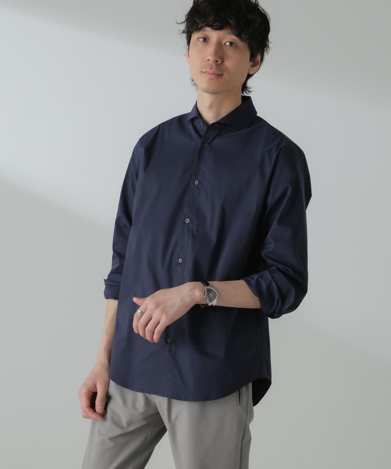 「ICE FLOW LINEN」カッタウェイシャツ 長袖 6684120224