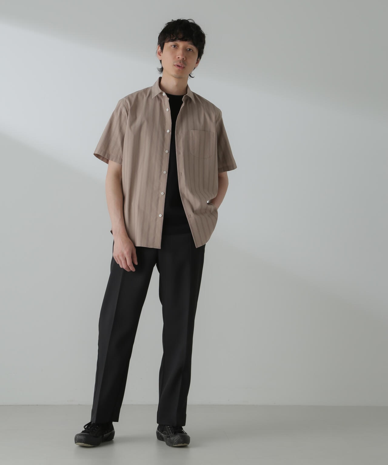 「ICE FLOW LINEN」バリエーションシャツ 半袖 6684121207