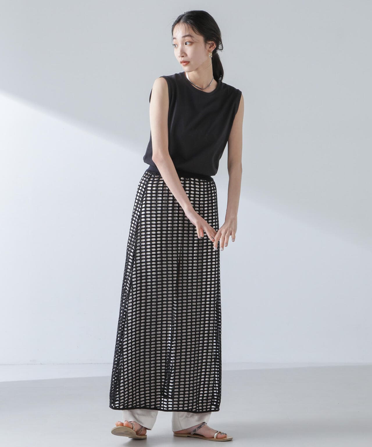 RITA ROW/Crochet straight long skirt 6714130008