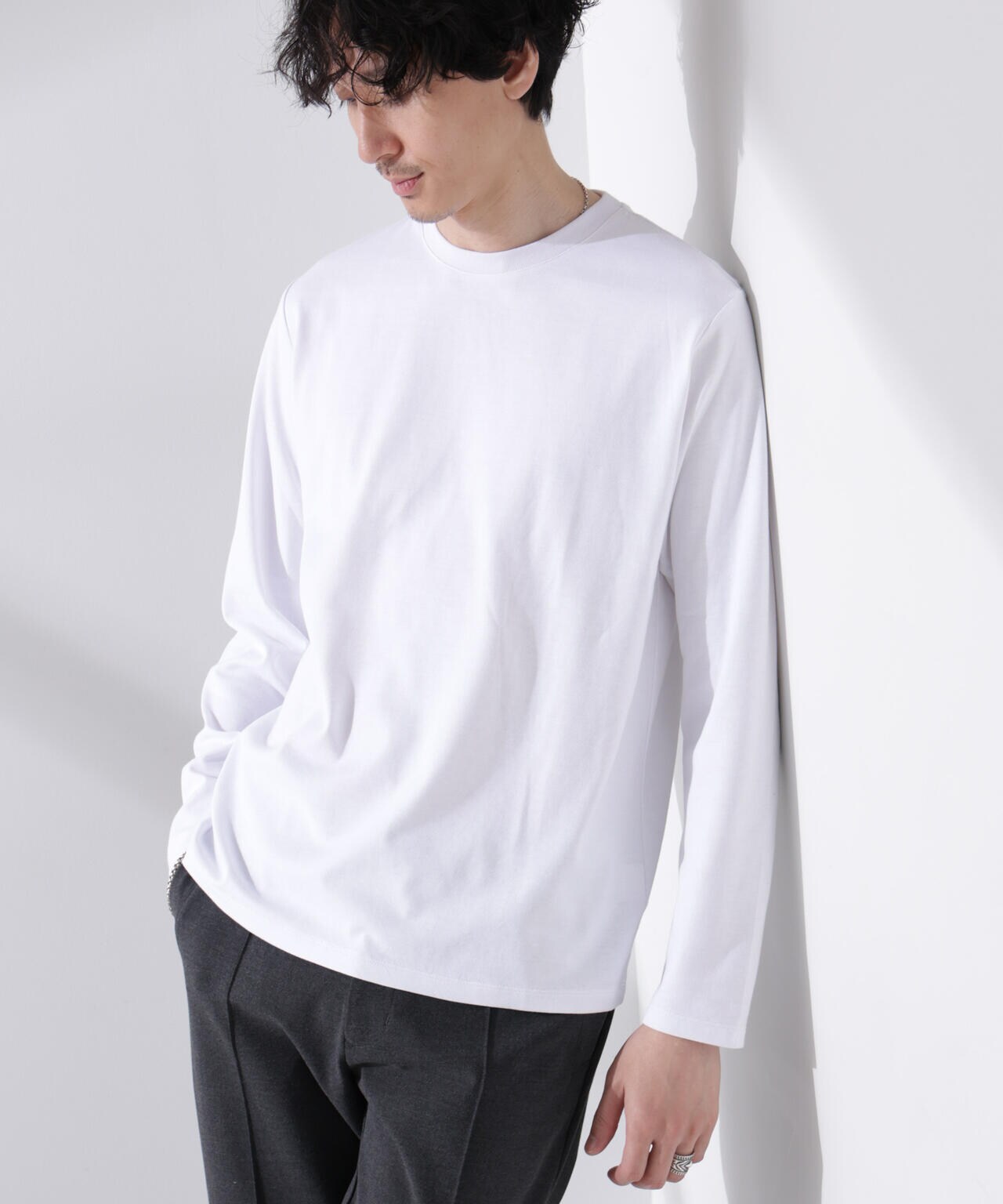 【大人気シリーズ】Anti Soaked(R)汗染み防止 クルーネックTシャツ 長袖 6685123201