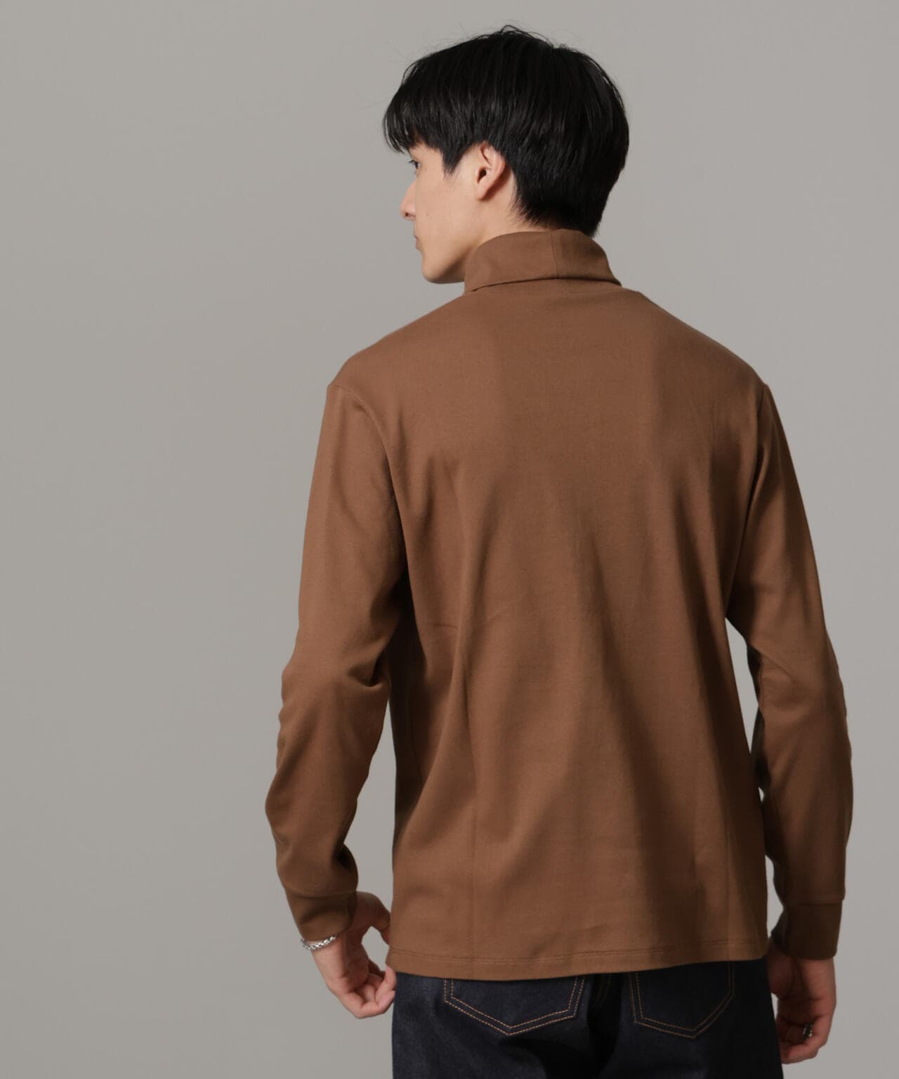 Anti Soaked(R) 汗染み防止 スムースタートルネックTシャツ 長袖 6684223206