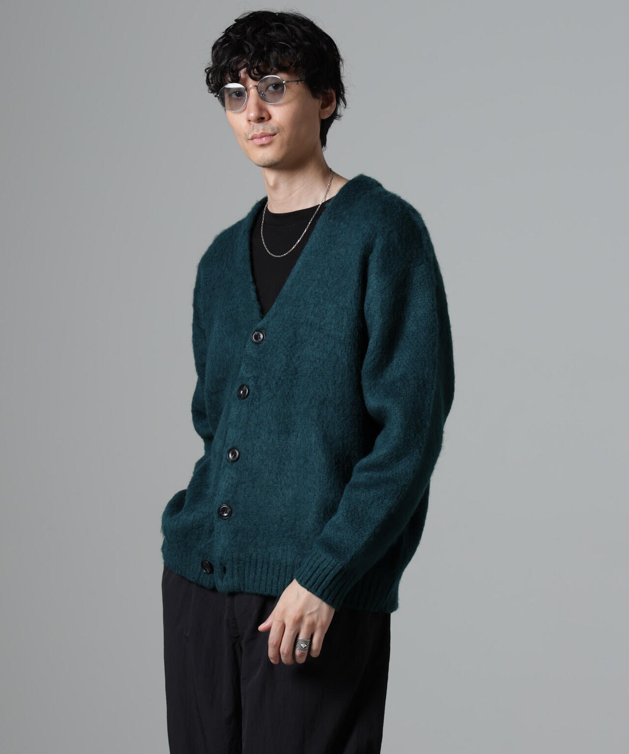 Soft Mohair Knit Cardigan(FREE LIGHT GREY): STUDIOUS: WOMENS