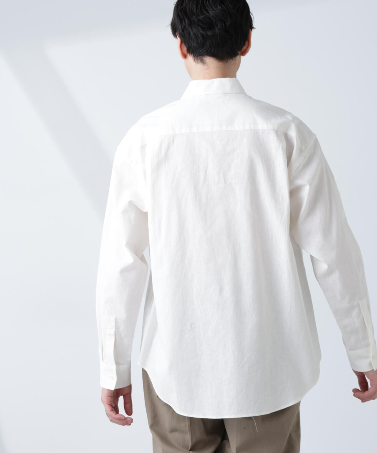 「BELGIUM LINEN FABRICS」リネンコットンレギュラーシャツ 6685120218