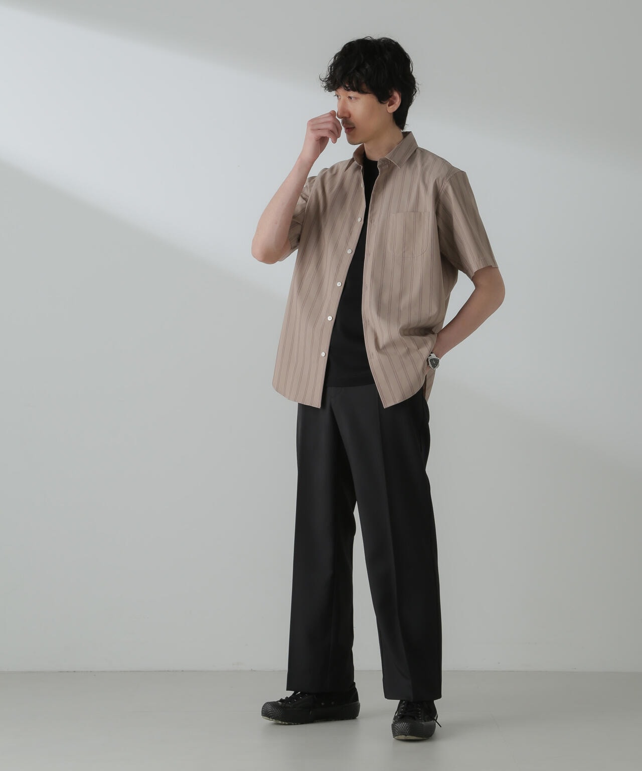 「ICE FLOW LINEN」バリエーションシャツ 半袖 6684121207