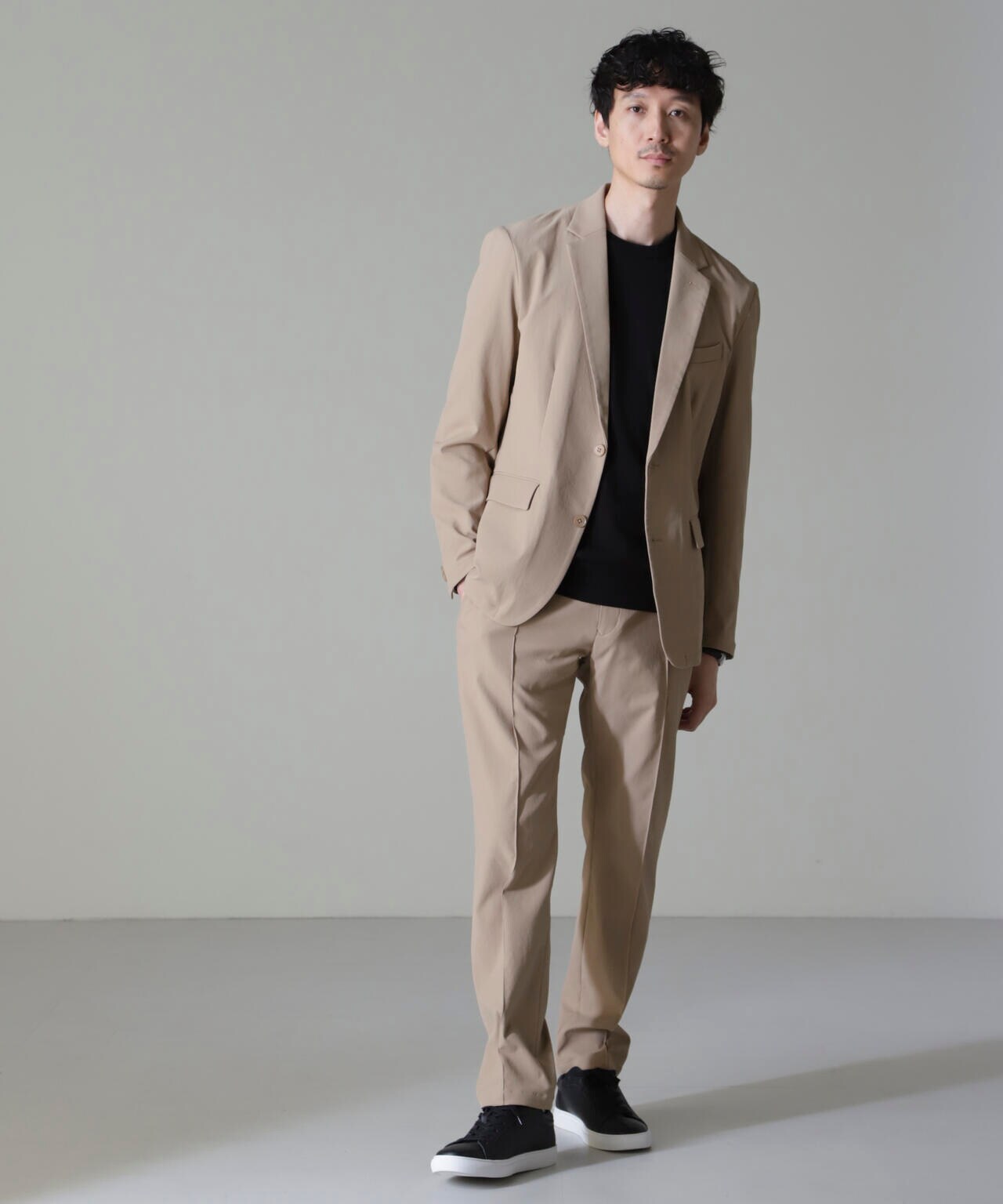 ｢N JACKET BASIC｣RENU(R)撥水ダブルフェイスストレッチジャケット(セットアップ可) 6684217202