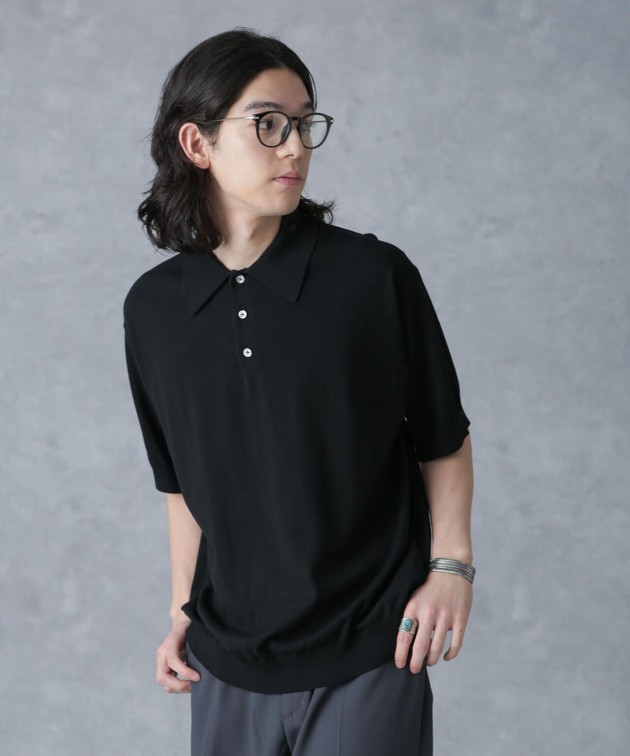 crepuscule/別注 S/S KNIT POLO 6704124027