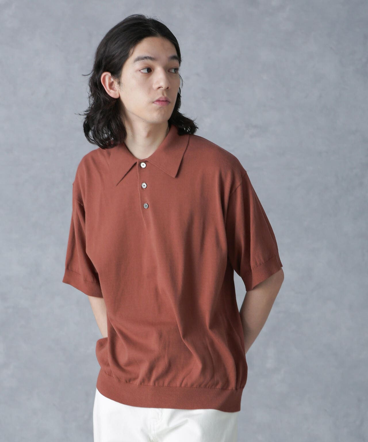 crepuscule/別注 S/S KNIT POLO 6704124027