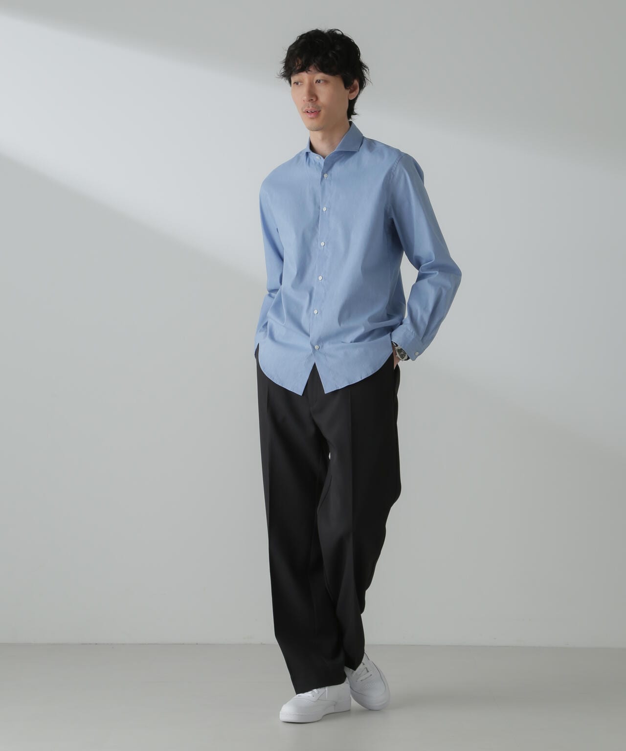 「ICE FLOW LINEN」カッタウェイシャツ 長袖 6684120224