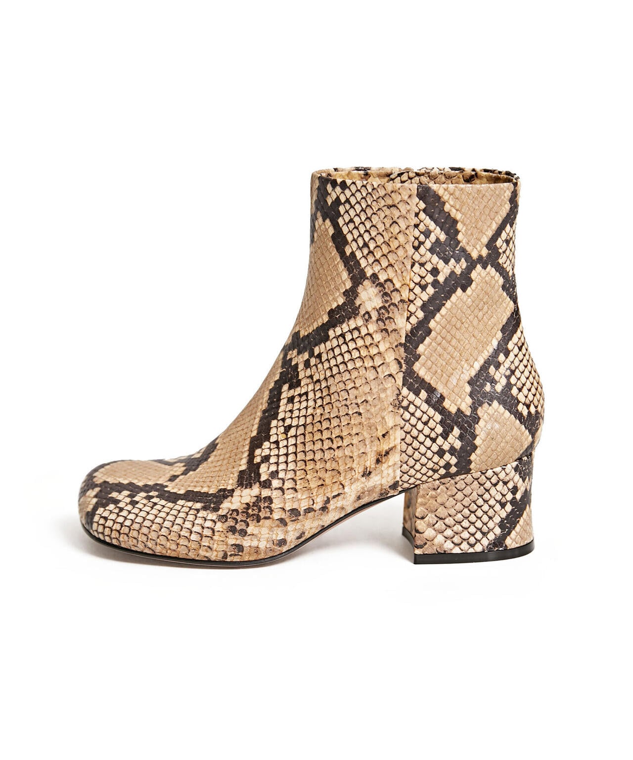 PELLICO/PYTHON FRONTE SHORT BOOTS 5cm