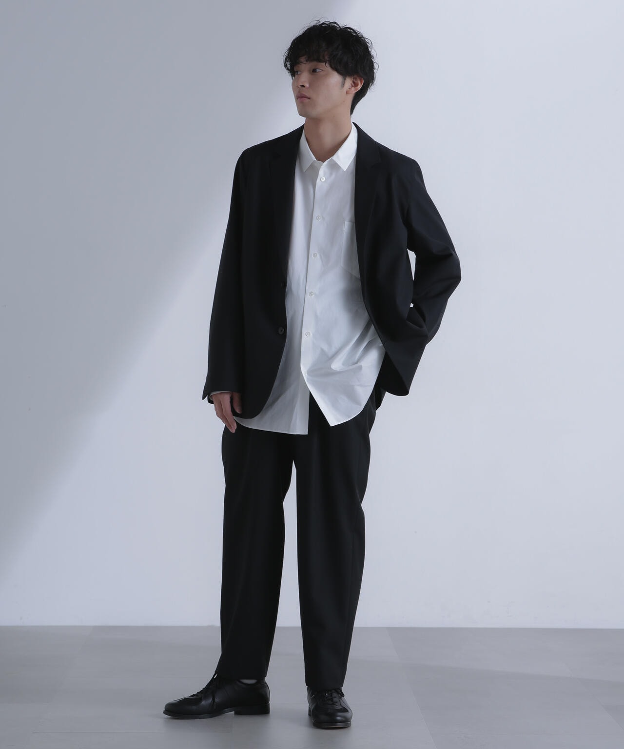 ATON / WOOL TROPICAL TAILORED JACKET