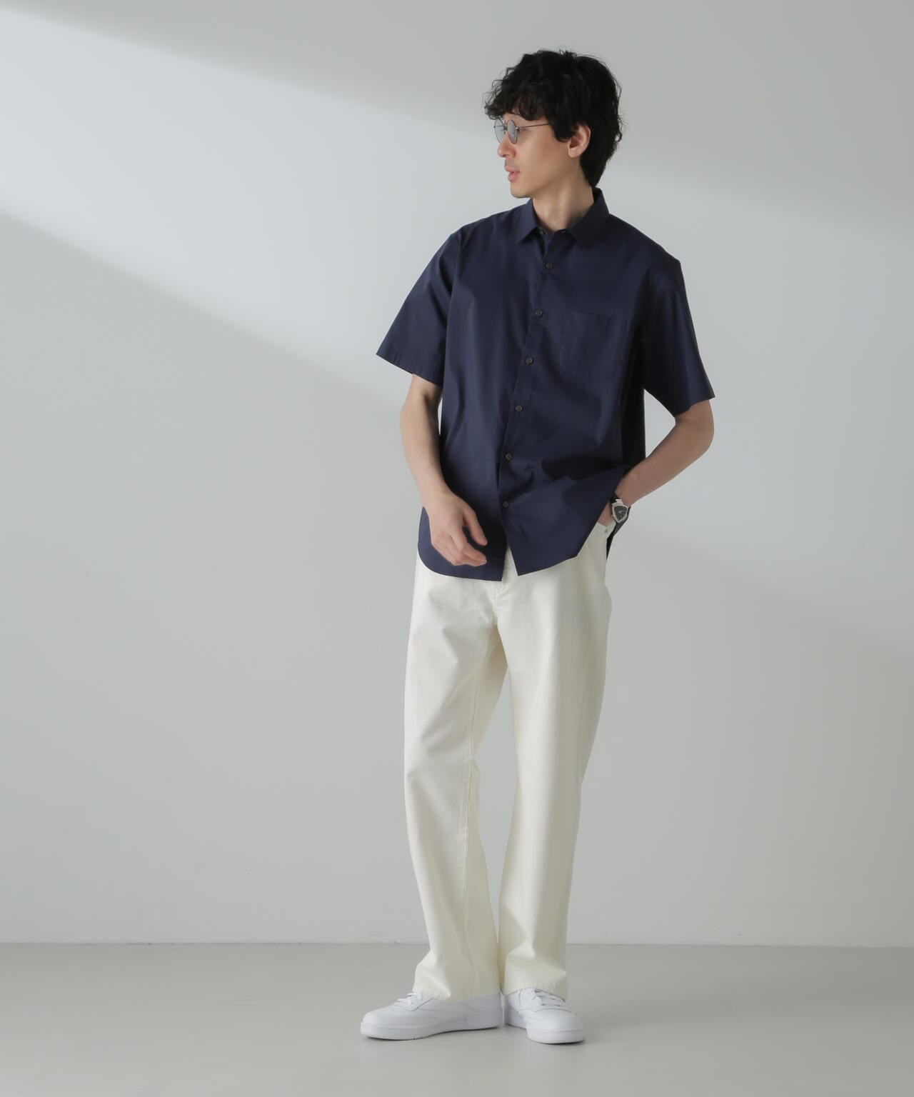 「ICE FLOW LINEN」レギュラーカラーシャツ 半袖 6684121206