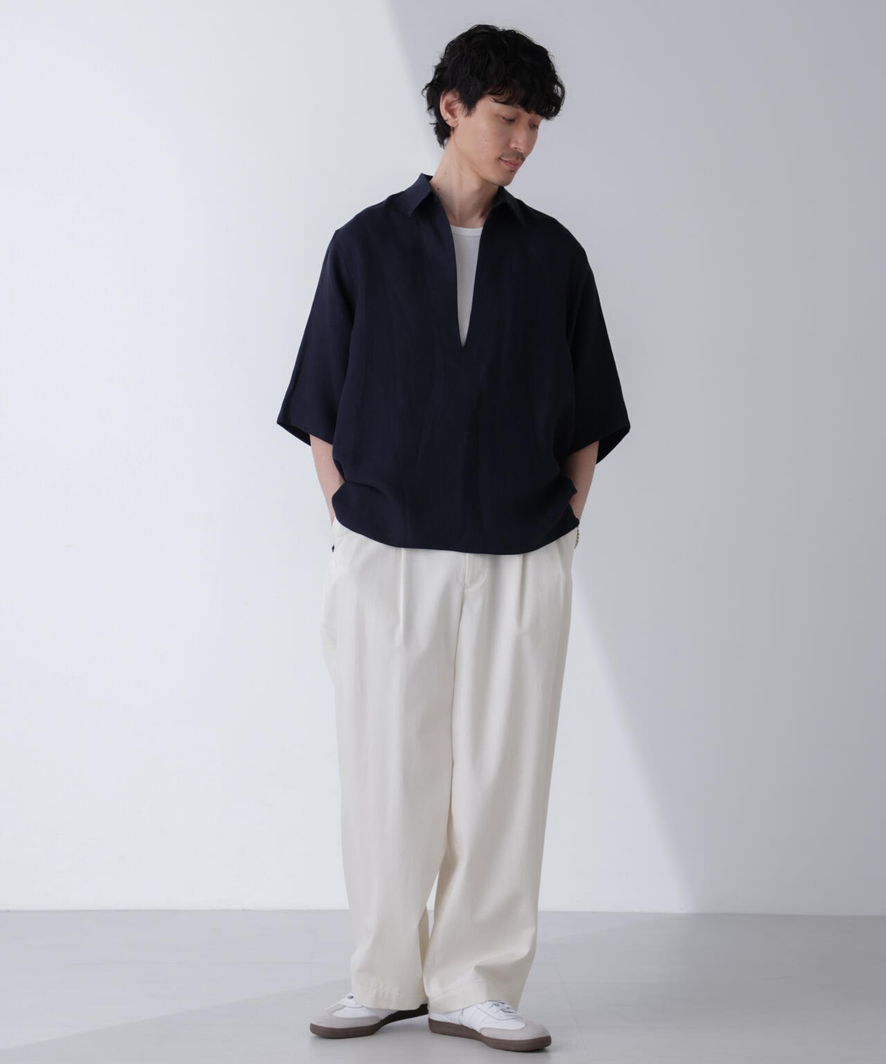 ダブルカバーツイルスキッパーシャツ 6684121219
