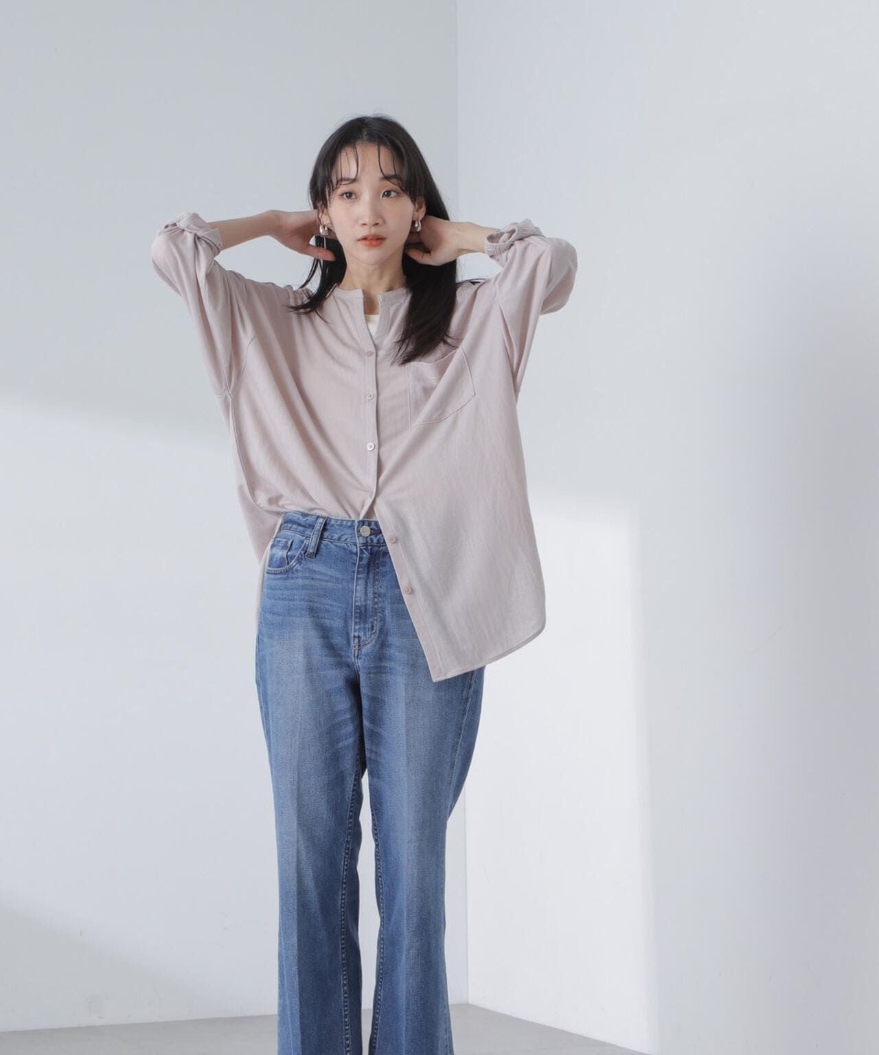 シアーカットワイドシャツ 6734123314