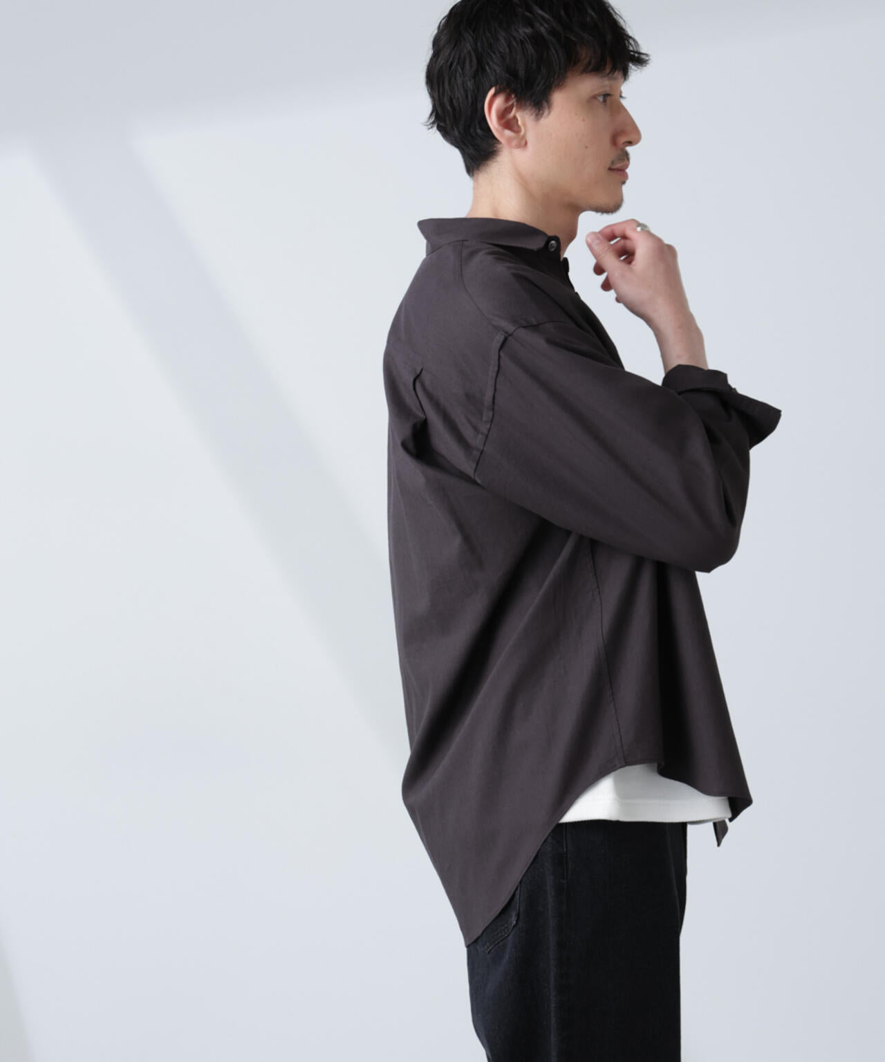 「BELGIUM LINEN FABRICS」リネンコットンレギュラーシャツ 6685120218