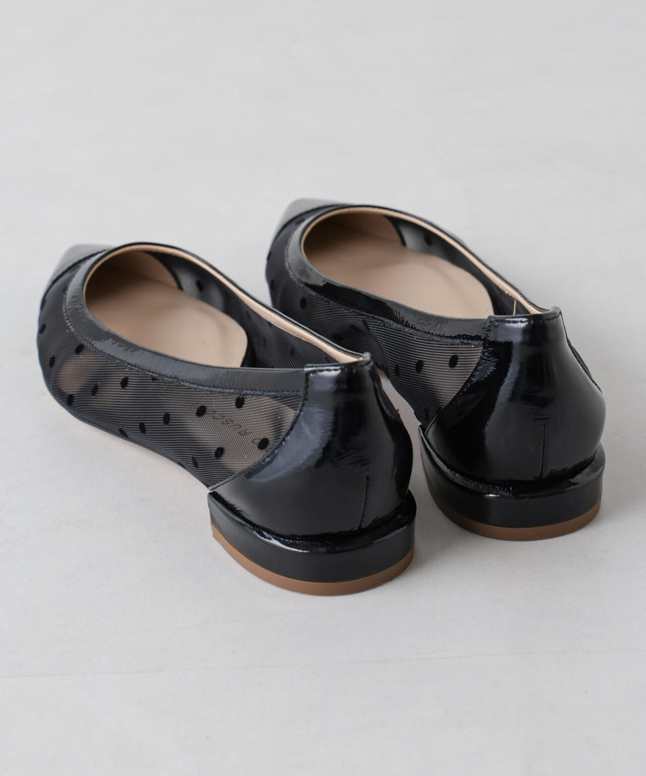FABIO RUSCONI / メッシュドット ポインテッド パンプス