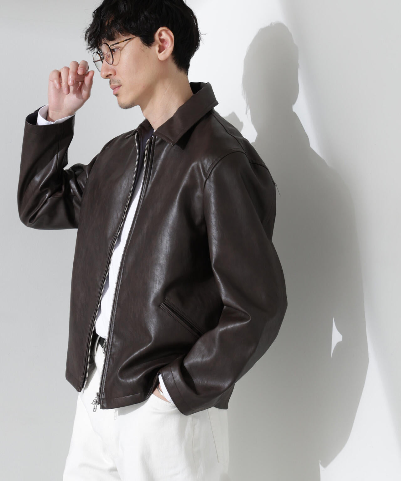 Amazon.co.jp: [ナノ・ユニバース] バンドカラー レザー