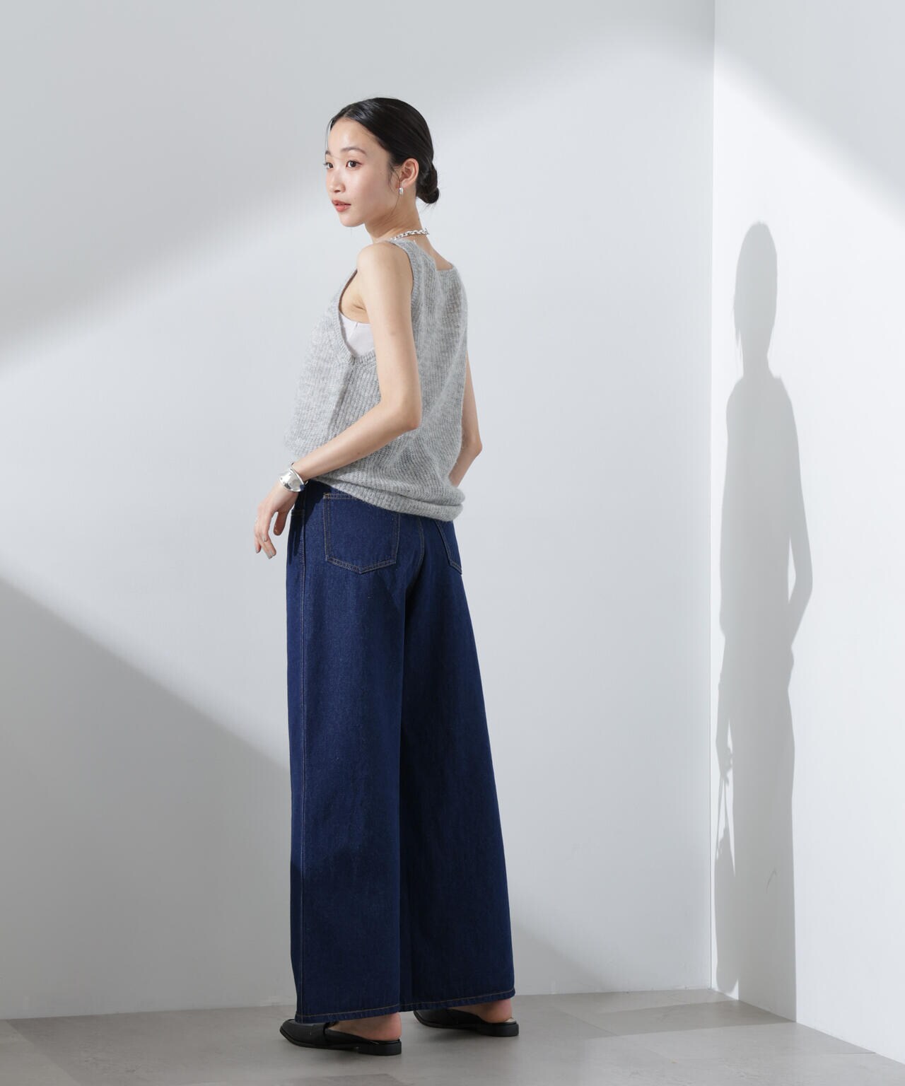 洋服通販 - 新作アイテムを ワイド デニム パンツ（ セットアップ 可） パンツ
