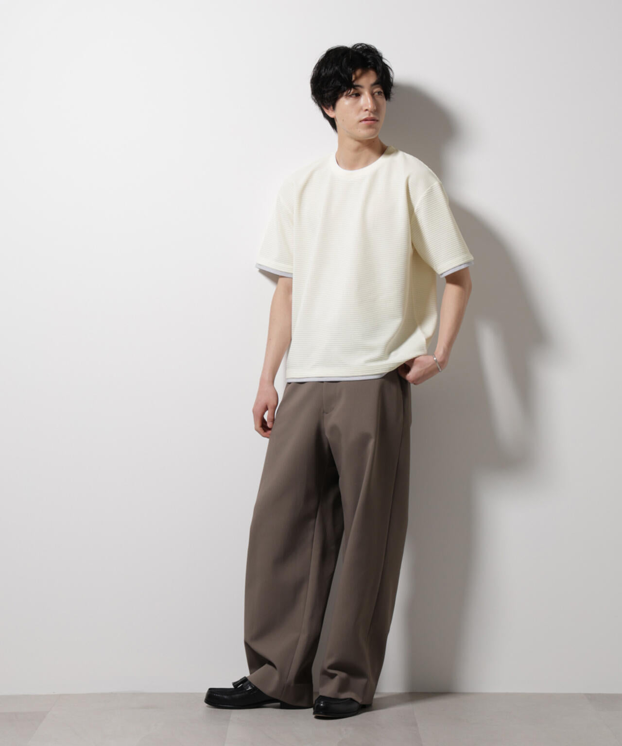 ガーターフェイクレイヤードTシャツ 半袖 6725124236