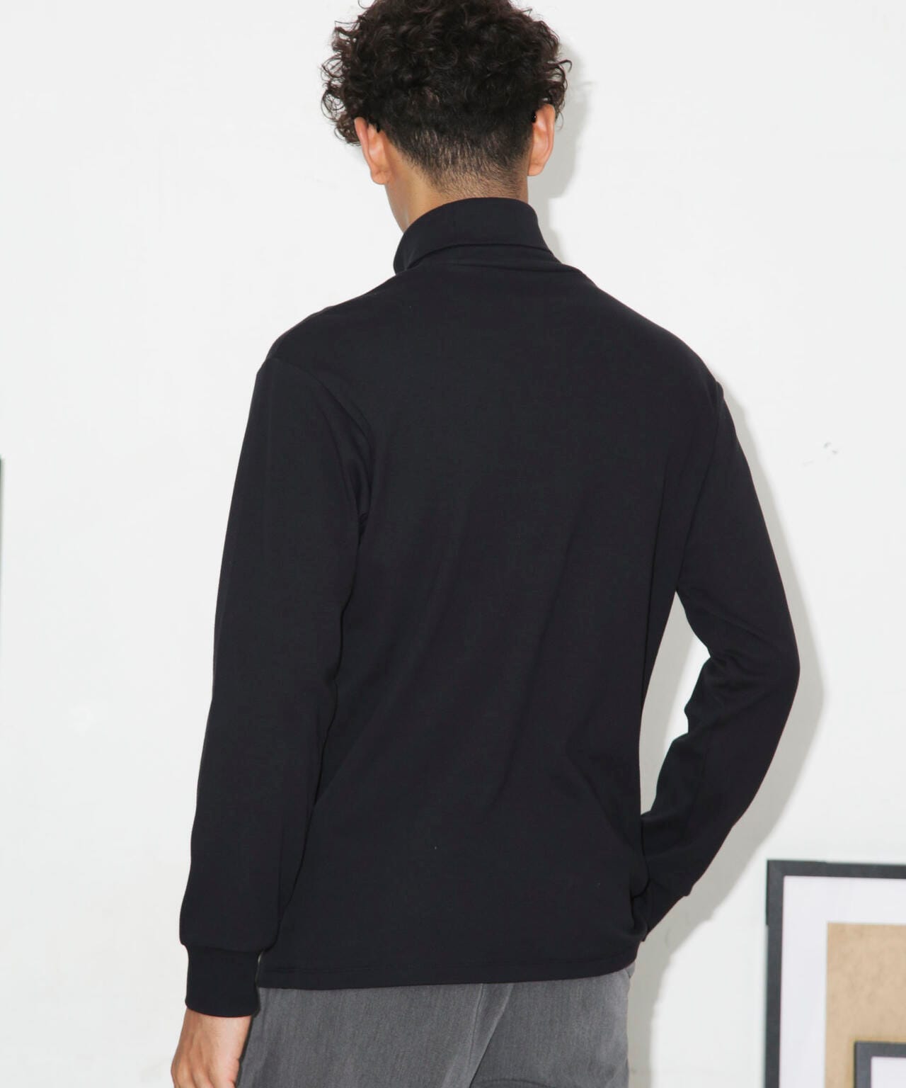 Anti Soaked(R) 汗染み防止 スムースタートルネックTシャツ 長袖 6684223206