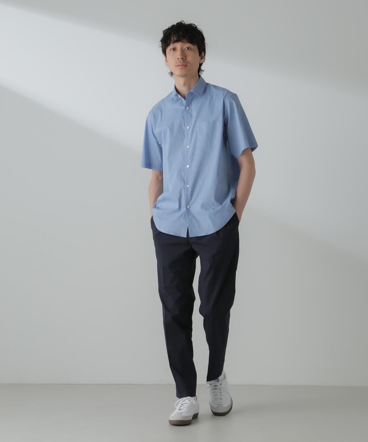 「ICE FLOW LINEN」レギュラーカラーシャツ 半袖 6684121206