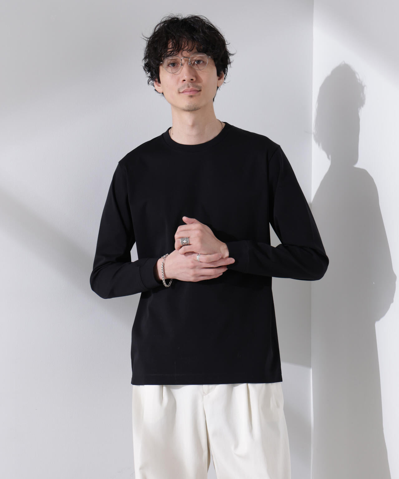 アンチスメル クルーネックTシャツ 長袖 6725123205