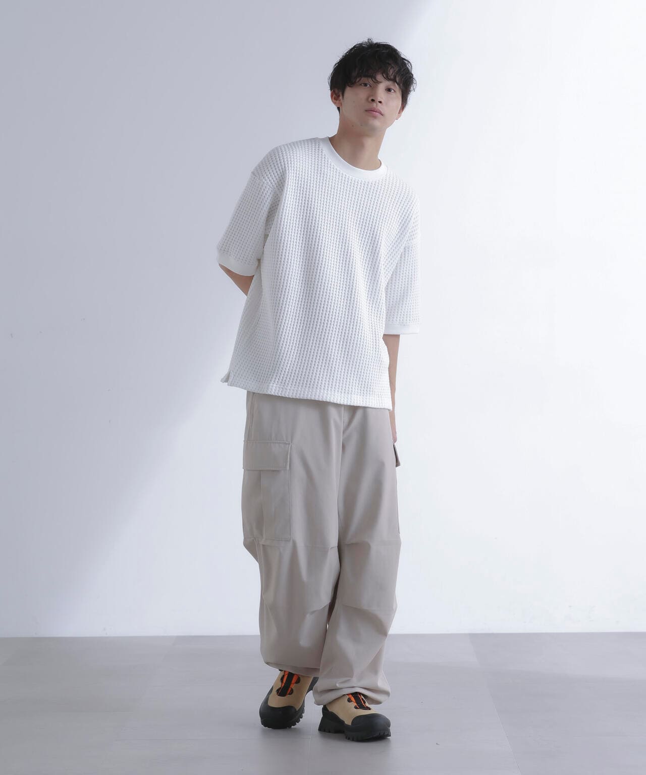 オニワッフルビッグTシャツ 五分袖 6724124212
