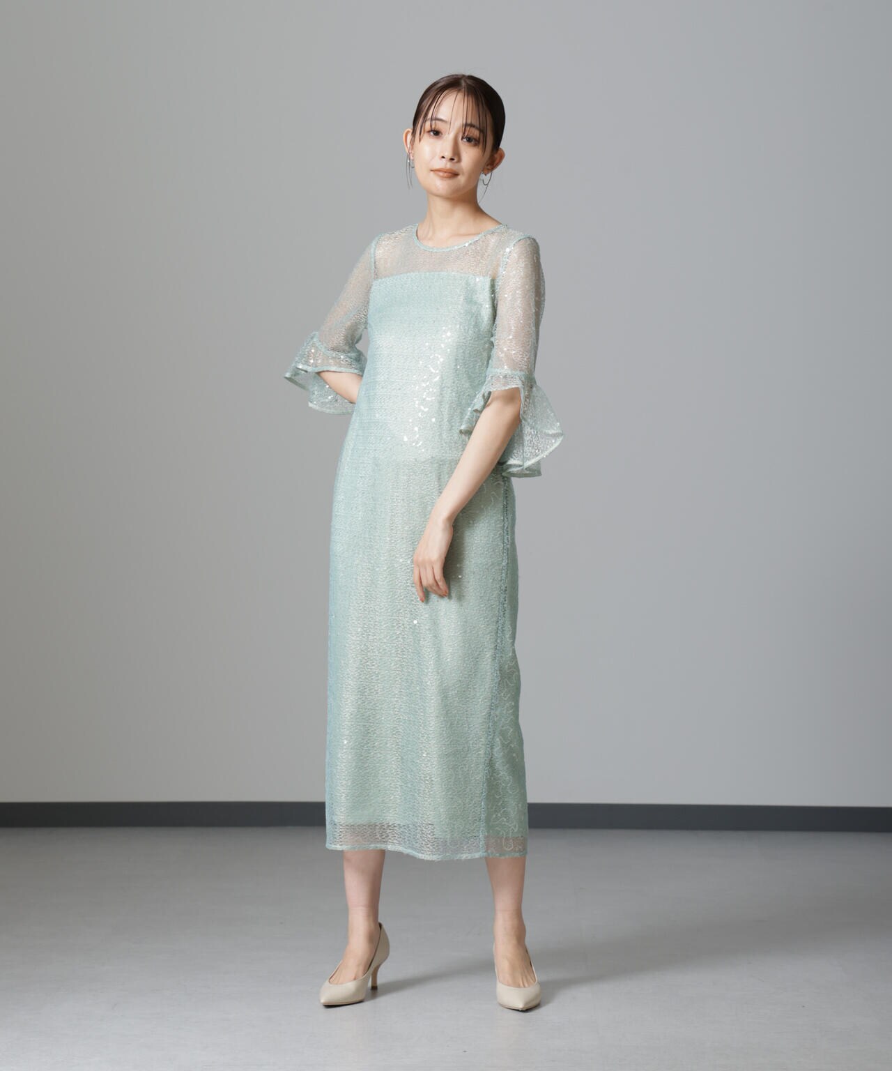 troisiemechaco/SPANGLE LACE ワンピース 6714219027