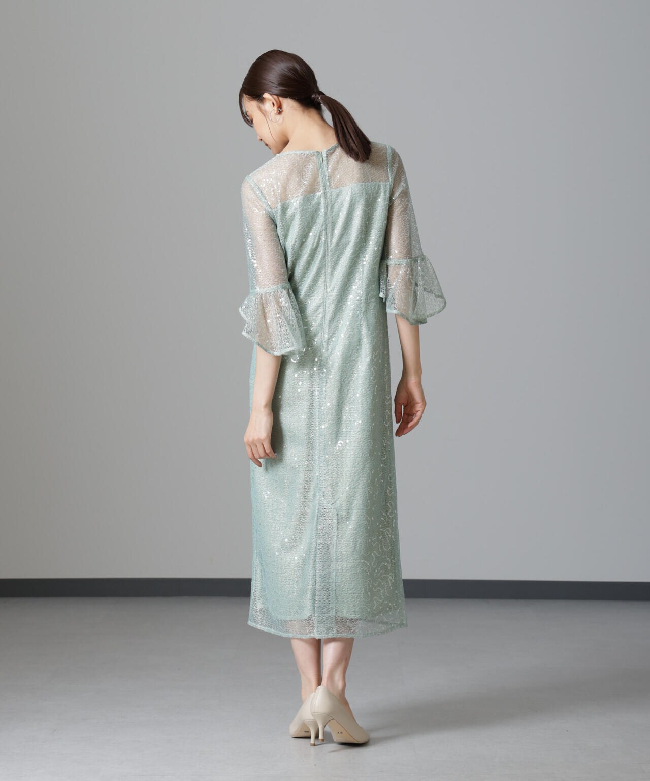 troisiemechaco/SPANGLE LACE ワンピース 6714219027