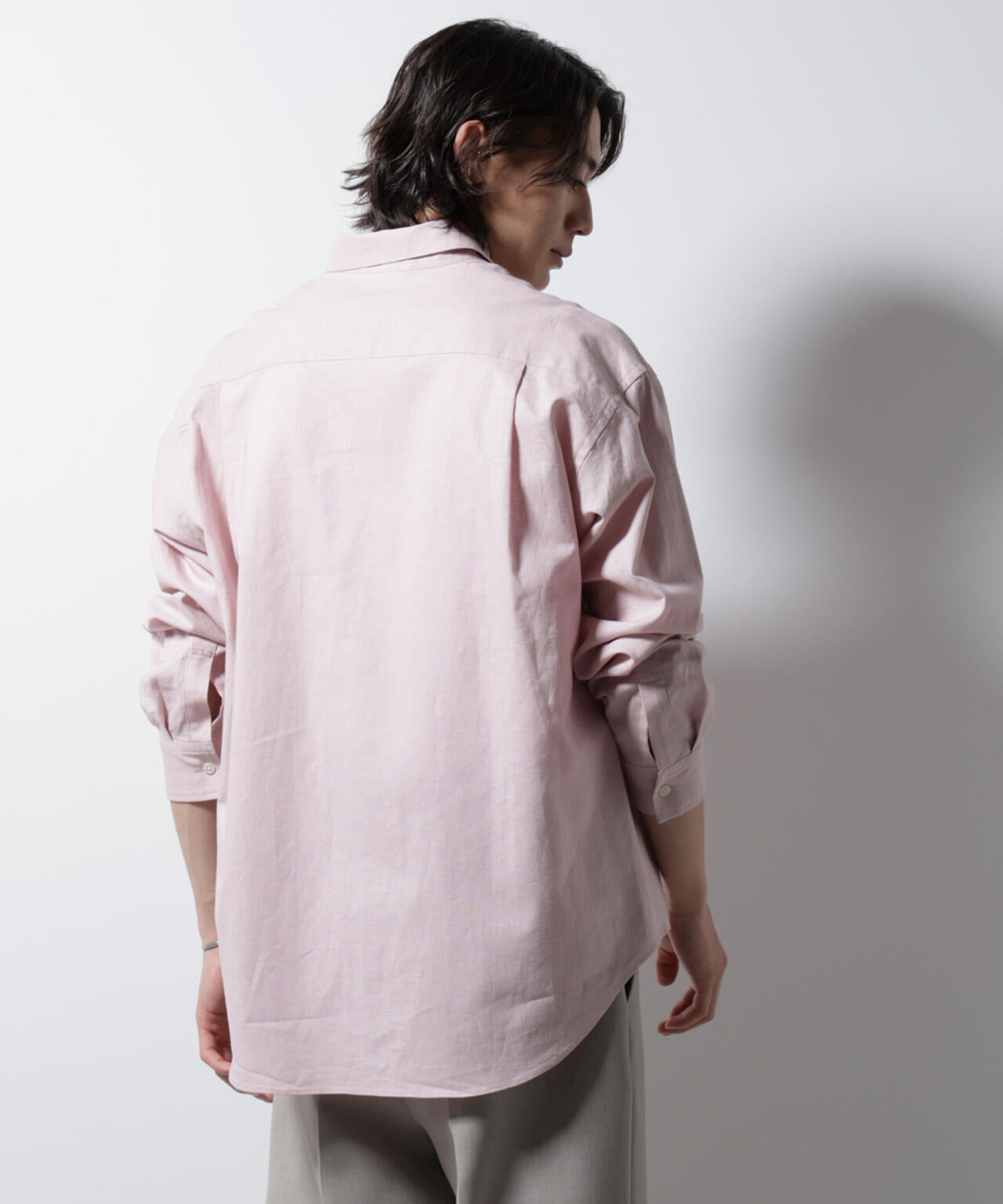 「BELGIUM LINEN FABRICS」リネンコットンレギュラーシャツ 6685120218