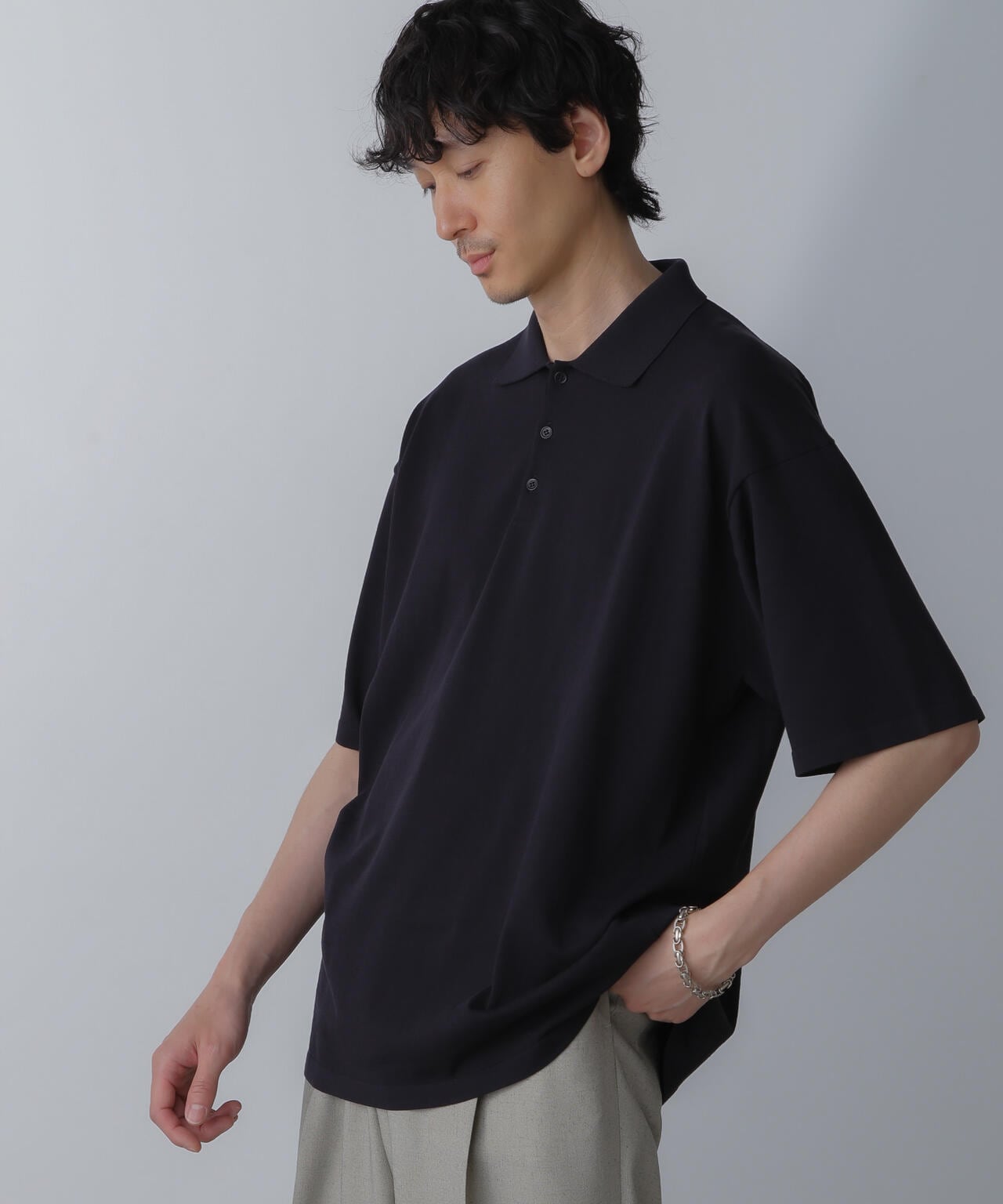 ATON/FRESCA KNIT CREW POLO KNIT 6704124007