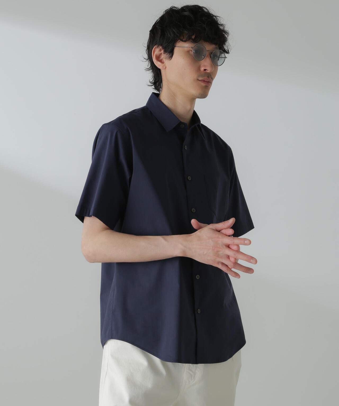 「ICE FLOW LINEN」レギュラーカラーシャツ 半袖 6684121206