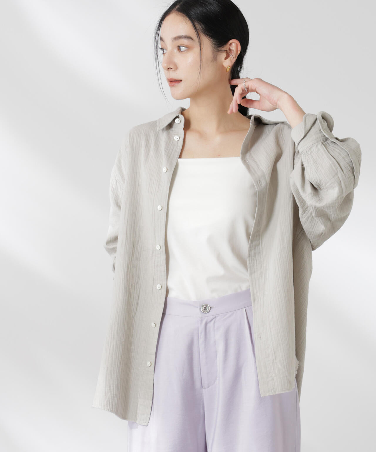 GREYCHORD/SANDY BIG オーバーサイズロングスリーブシャツ 6715120032