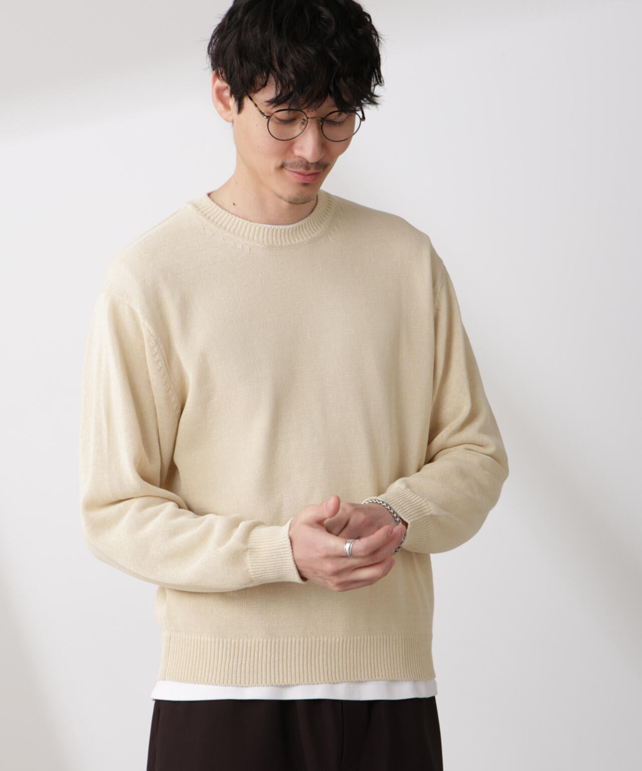 クルーネック シアーニット 6685122209