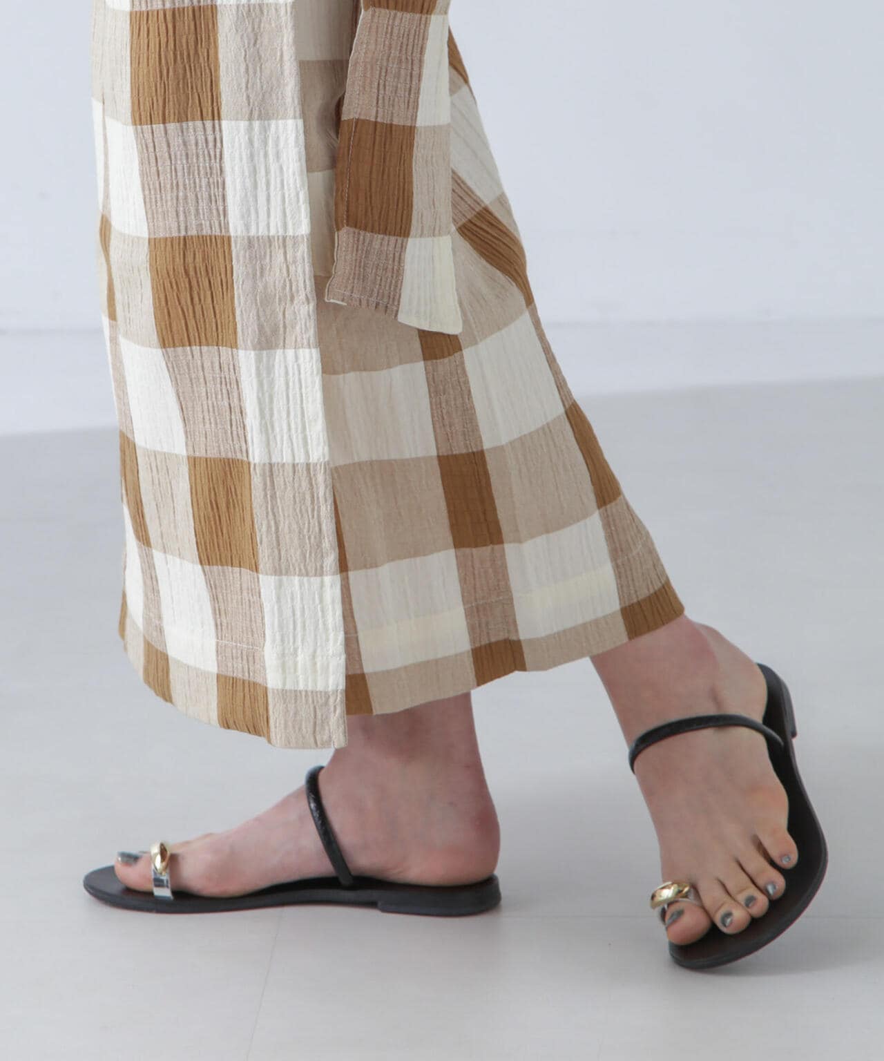 RITA ROW/Checkered pareo skirt 6714130010