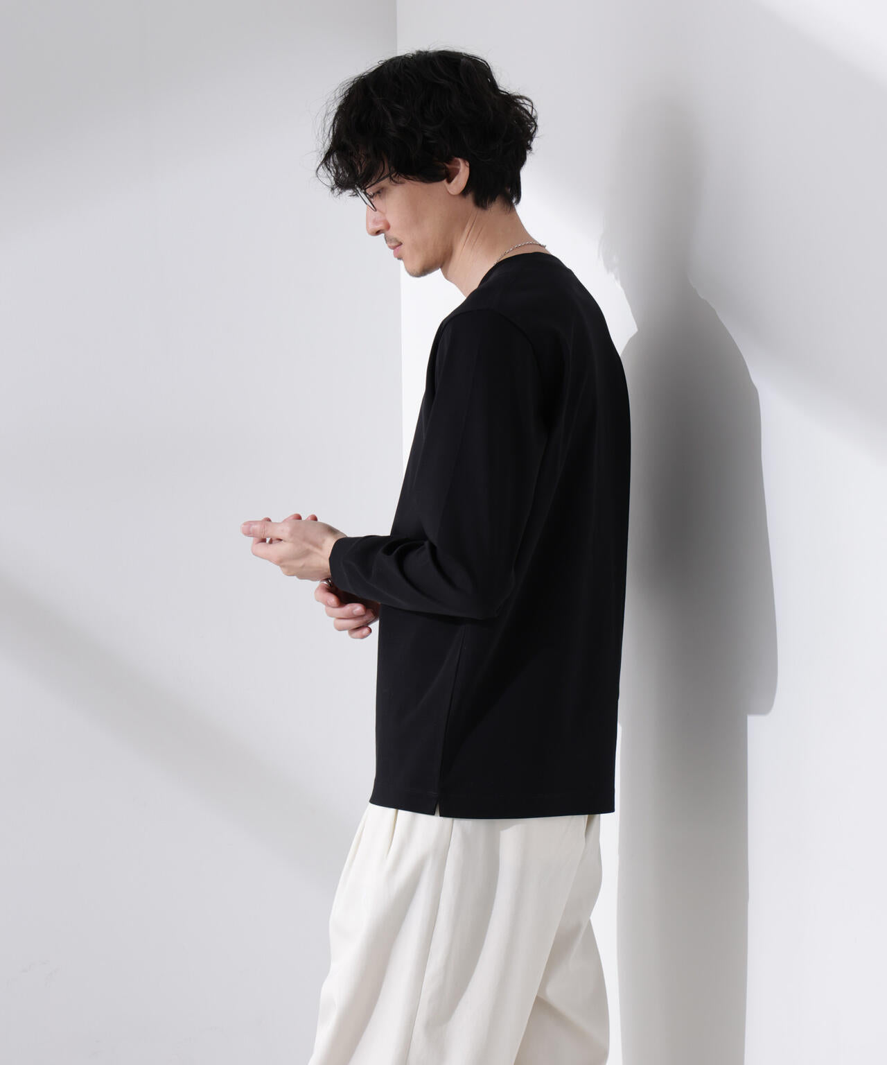 アンチスメル クルーネックTシャツ 長袖 6725123205