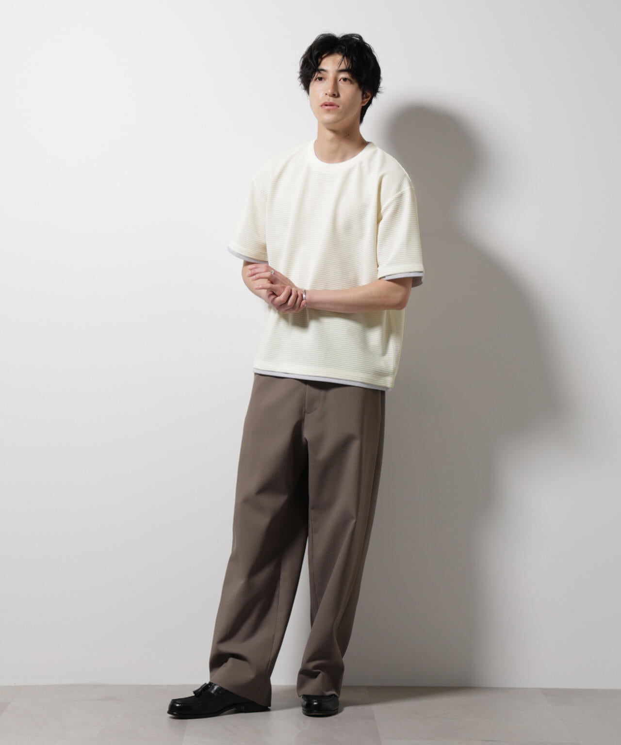 ガーターフェイクレイヤードTシャツ 半袖 6725124236
